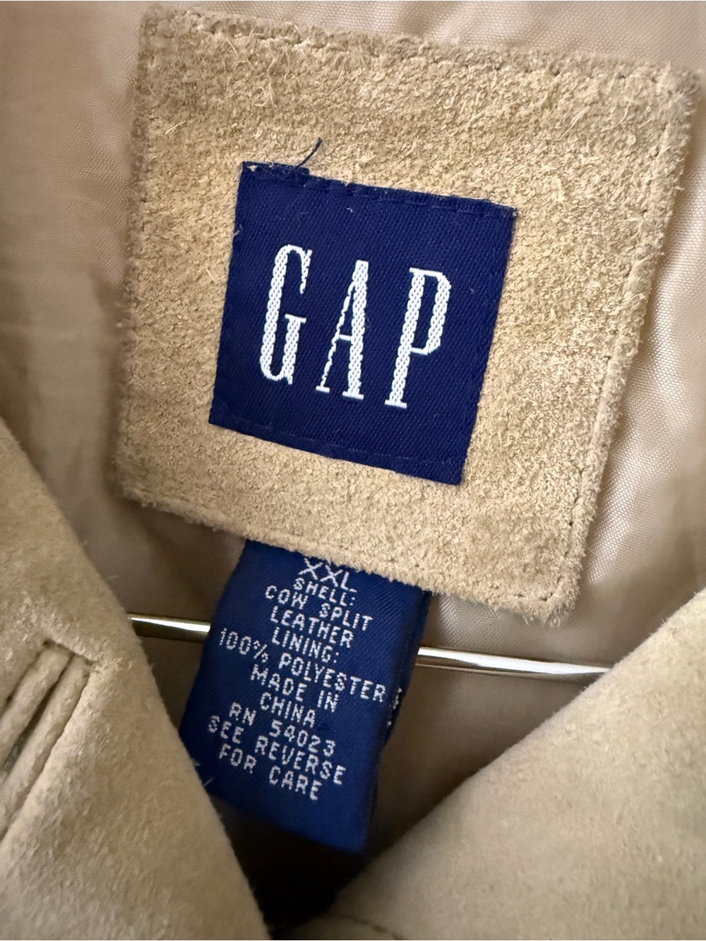 Vintage GAP Suede Fringe Jacket - Tan - Picture 5 of 8